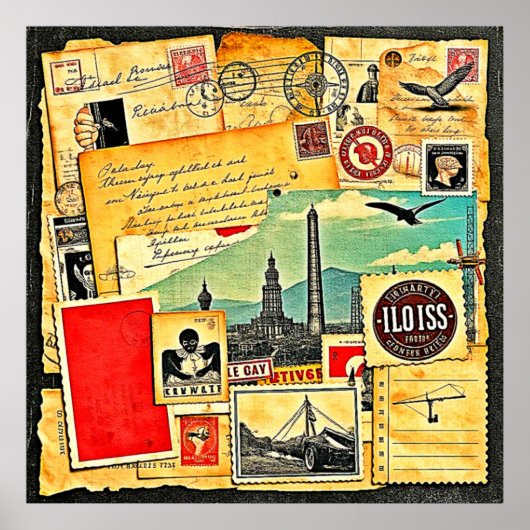 歴史的な郵便旅行 ポスター (正面)