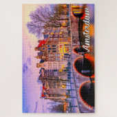 歴史的な都市アムステルダム、オランダ ジグソーパズル (縦)