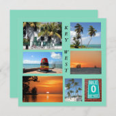 歴史的な鍵ウェスト、フロリダフラットカード (正面/裏面)