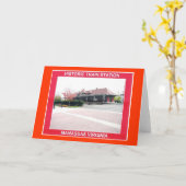 歴史的な駅 カード (黄色い花)