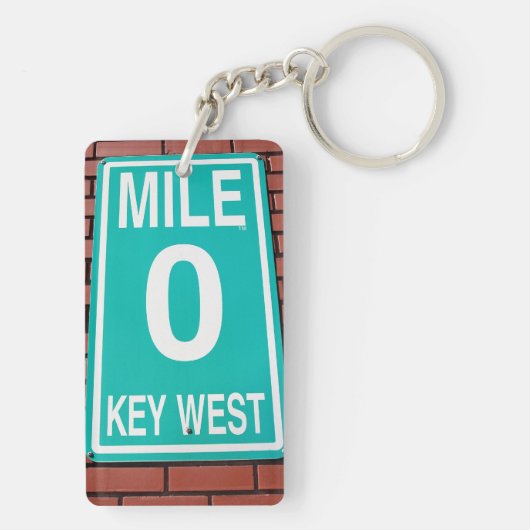 歴史的なKey Westフロリダのマイルのマーカー0の印 キーホルダー (裏面)