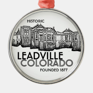 歴史的なLeadvilleコロラド州の古い町のオーナメント メタルオーナメント