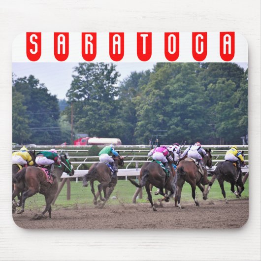 歴史的なSaratogaの競馬場からの競争 マウスパッド (正面)
