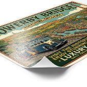 歴史的なSowerby Bridge Canal Wharfのヴィンテージアート フォトプリント (角)