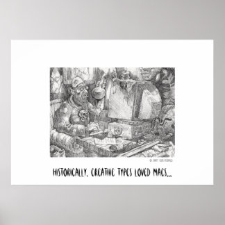 歴史的に、クリエイティブタイプはMacを好んだ ポスター