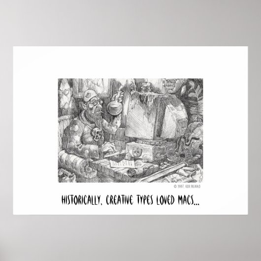歴史的に、クリエイティブタイプはMacを好んだ ポスター (正面)