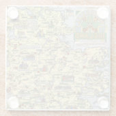 歴史的アイルランドの地図 ガラスコースター (裏面)