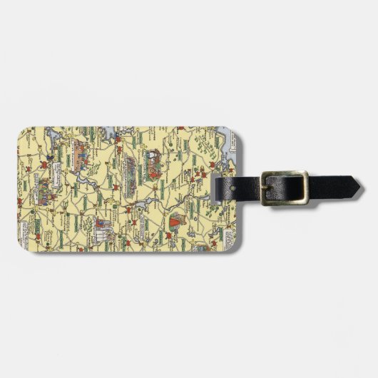 歴史的アイルランドの地図 ラゲッジタグ (正面横)