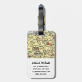 歴史的アイルランドの地図 ラゲッジタグ (裏面縦)