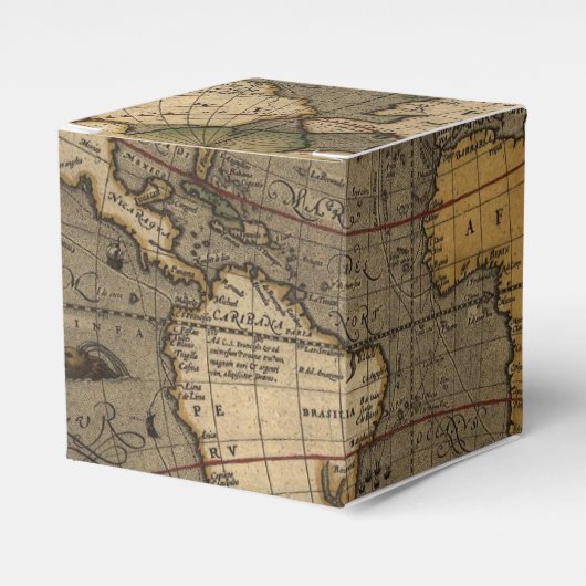 歴史的アンティークヴィンテージ旧世界地図VIII フェイバーボックス (正面サイド)