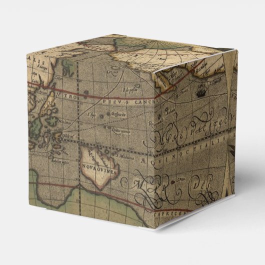 歴史的アンティークヴィンテージ旧世界地図VIII フェイバーボックス (裏面サイド)