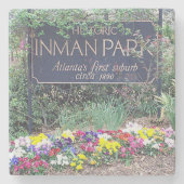 歴史的インマンパーク、アトランタ、ジョージア、コースター ストーンコースター (正面)