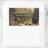 歴史的エリー運河200年 長方形シール (バッグ)