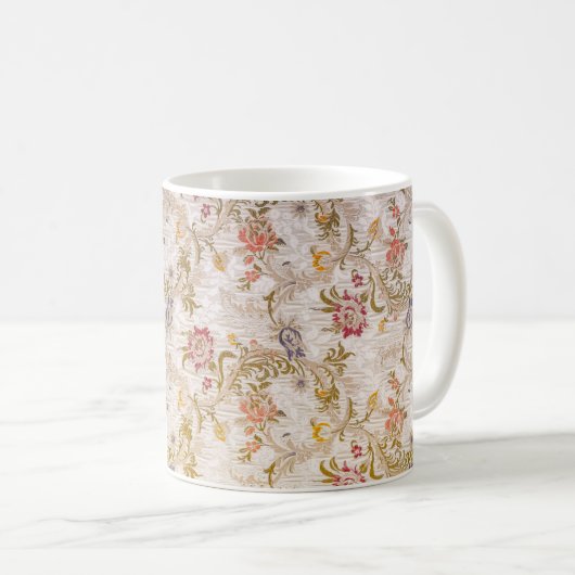 歴史的エレガントヴィンテージテキスビクトリアントフローラ コーヒーマグカップ (正面右)