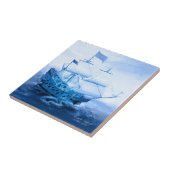 歴史的オランダシルボートデルフトブルータイル タイル (側面)