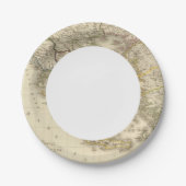 歴史的ギリシャ、パリ·アトラス·マップ ペーパープレート (正面)