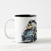 歴史的クラシックなアメリカレトロ蒸気機関 ツートーンマグカップ (左)