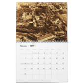 歴史的グラビア印刷のフランスのセピア色のパリの20年代 カレンダー (2月 2027)