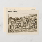 歴史的スイス、バーゼル1549 ポストカード (正面/裏面)