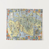 歴史的スコットランドの地図 タペストリー (正面(横))