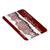 歴史的フォートコリンズCollinsコロラド赤い古い町の磁石 マグネット (右側)