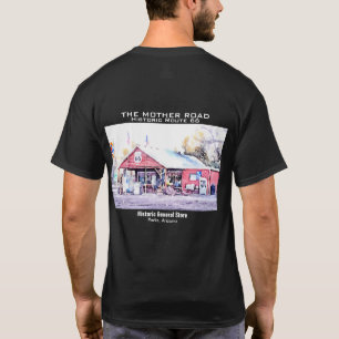 歴史的ルート66アリゾナゼネラルストアウォーターカラー Tシャツ