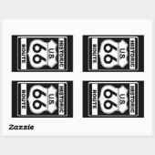 歴史的ルート66ステッカー 長方形シール (シート)