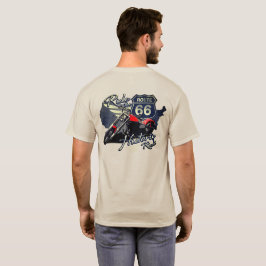歴史的ルート66モーターバイクのロードトリップT Tシャツ