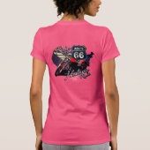歴史的ルート66ロードトリップTにバイクに乗る Tシャツ (裏面)