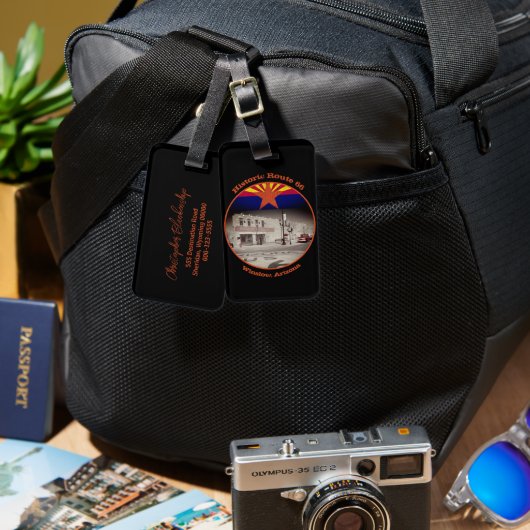 歴史的ルート66目的地ウィンズローアリゾナ ラゲッジタグ (正面&裏面)