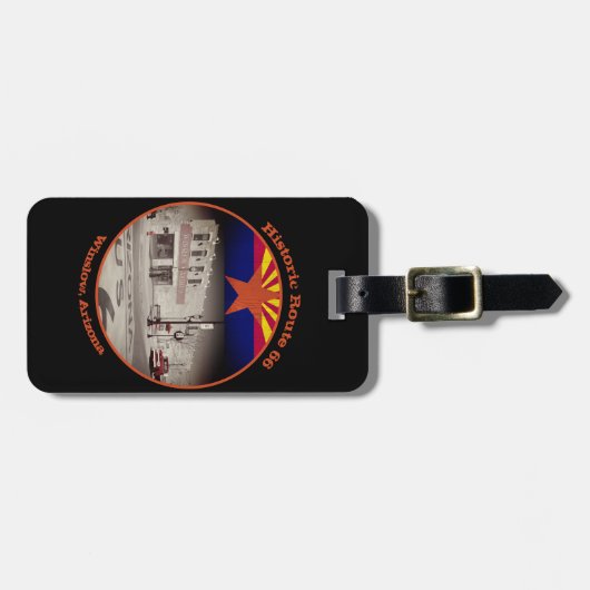 歴史的ルート66目的地ウィンズローアリゾナ ラゲッジタグ (正面横)