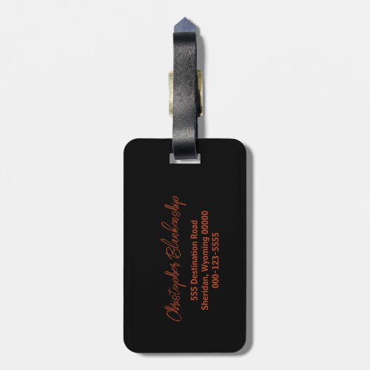 歴史的ルート66目的地ウィンズローアリゾナ ラゲッジタグ (裏面縦)