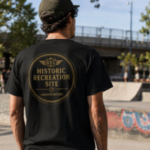 歴史的レクリエーションサイトアーカイブレコードTシャツ Tシャツ