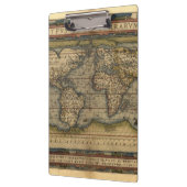 歴史的ヴィンテージの世界地図の地図書 クリップボード (左)