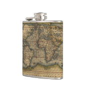 歴史的ヴィンテージの世界地図の地図書 フラスク (左)