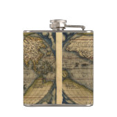 歴史的ヴィンテージの世界地図の地図書 フラスク (裏面)