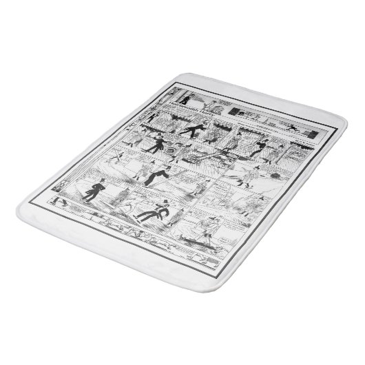 歴史的ヴィンテージHairbroidth Harry Cartoon 1918 バスマット (アングル)