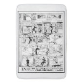 歴史的ヴィンテージHairbroidth Harry Cartoon 1918 バスマット (正面縦)