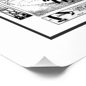 歴史的ヴィンテージHairbroidth Harry Cartoon 1918 ポスター (コーナー)