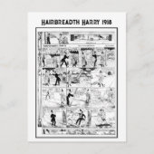 歴史的ヴィンテージHairbroidth Harry Cartoon 1918 ポストカード (正面)