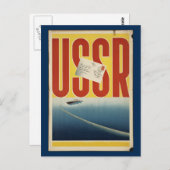 歴史的ヴィンテージUSSR旅行ポスター ポストカード (正面/裏面)