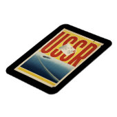 歴史的ヴィンテージUSSR旅行ポスター マグネット (左側)