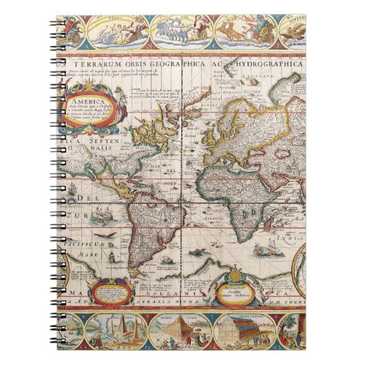 歴史的世界地図の境界ノートブック ノートブック (正面)