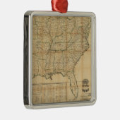 歴史的内戦の地図(1862年) メタルオーナメント (右)