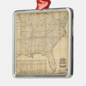 歴史的内戦の地図(1862年) メタルオーナメント (左)