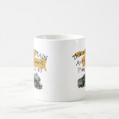 歴史的列車のギフト--笑わされるなことわざ コーヒーマグカップ (中央)