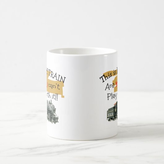 歴史的列車のギフト--笑わされるなことわざ コーヒーマグカップ (中央)