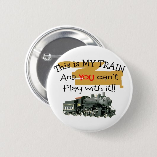 歴史的列車のギフト--笑わされるなことわざ 缶バッジ (正面&裏面)
