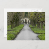 歴史的庭園の通路 ポストカード (正面/裏面)