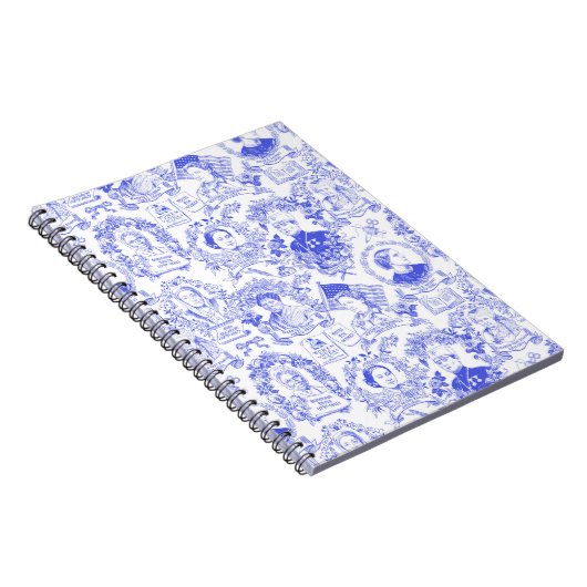 歴史的男女同権主義者は青いToileを開拓します ノートブック (右側)